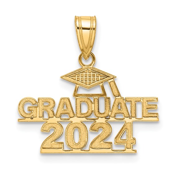 14K Yellow Gold GRADUATE 2024 Under Cap Charm - 20.3 mm 14K Yellow Gold GRADUATE 2024 Under Cap Charm - 20.3 mm