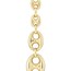 14K Yellow Gold Graduated Puffed Mariner Drop Earring