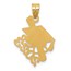 14K Yellow Gold Graduation Cap Diploma 2023 Charm - 24.4 mm