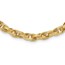 14K Yellow Gold & Grooved Fancy Oval Link Necklace - 18 in.