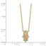 14k Yellow Gold Hamas CZ with 2 in ext Necklace - 20 in.