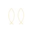 14K Yellow Gold Hawley St Curved Wire Threader Earrings