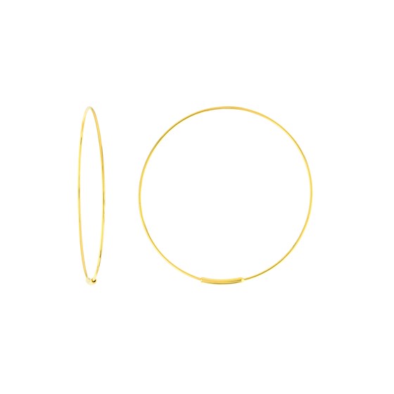14K Yellow Gold Hawley St Endless 40 mm Wire Hoops