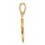 14K Yellow Gold Heart Celtic Cross Pendant - 19.4 mm