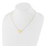 14K Yellow Gold Heart Engravable Disc 18in Necklace - 18.75 in.