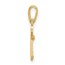 14K Yellow Gold Heart Key Pendant - 18 mm