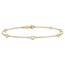 14K Yellow Gold Heart Link 9in Plus Anklet - 10 in.