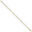 14K Yellow Gold Heart Link Bracelet - 7.5 in.