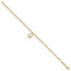 14K Yellow Gold Heart Lock Charm Paperclip Bracelet - 7.5 mm