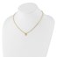 14K Yellow Gold Heart Lock Paperclip Link Necklace - 17.25 in.