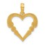 14K Yellow Gold Heart with Circles Pendant - 22.6 mm