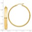 14k Yellow Gold High Polished 5 mm Hoop Earrings - 35 mm