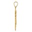 14K Yellow Gold Hollow Divine Child Jesus Figure Charm - 35 mm
