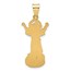 14K Yellow Gold Hollow Divine Child Jesus Figure Charm - 35 mm