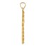 14K Yellow Gold Hollow Latin Cross Pendant - 30.4 mm