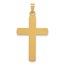 14K Yellow Gold Hollow Latin Cross Pendant - 30.4 mm