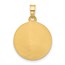 14K Yellow Gold Hollow Our Lady of Mt Carmel Medal - 21.9 mm