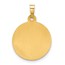 14K Yellow Gold Hollow Sacred Heart of Jesus Medal - 22.7 mm
