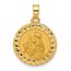 14K Yellow Gold Hollow St Anthony Medal - 21.5 mm