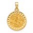 14K Yellow Gold Hollow St. Michael Medal - 22.5 mm