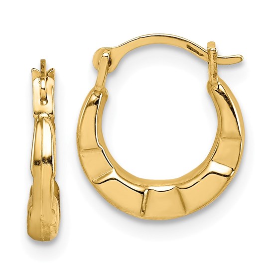 14k Yellow Gold Hoop Earrings - 17 mm 14k Yellow Gold Hoop Earrings - 17 mm
