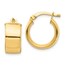 14k Yellow Gold Hoop Earrings - 7x14 mm