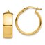 14k Yellow Gold Hoop Earrings - 7x19 mm