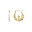 14K Yellow Gold Hp Hollow Claddagh Hoops