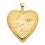 14k Yellow Gold I Love You w/ Diamond Heart Locket - 24 mm
