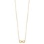 14K Yellow Gold Infinity 16.5in with 1in ext Necklace - 16.5 in.