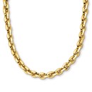 14k Yellow Gold Knife-edge Rolo Link Necklace - 17.25 in.