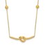 14K Yellow Gold Knotted Pendant Beads Necklace - 16 in.