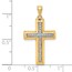 14K Yellow Gold Large 1/10ct. Diamond Cross Pendant - 5.5 mm
