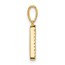 14K Yellow Gold Letter A Initial Pendant - 15.8 mm