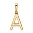 14K Yellow Gold Letter A Initial Pendant - 15.8 mm