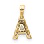 14K Yellow Gold Letter A Initial with Bail Pendant - 13 mm