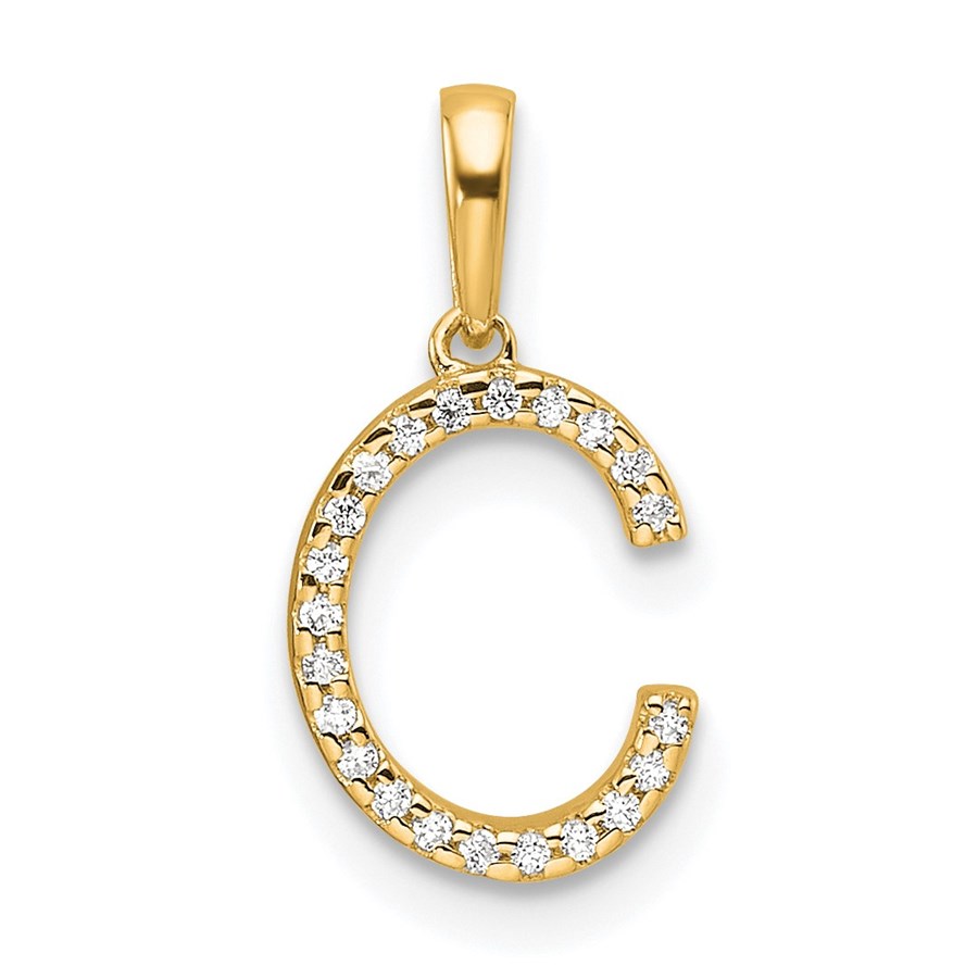 Letter c pendant gold Clearance