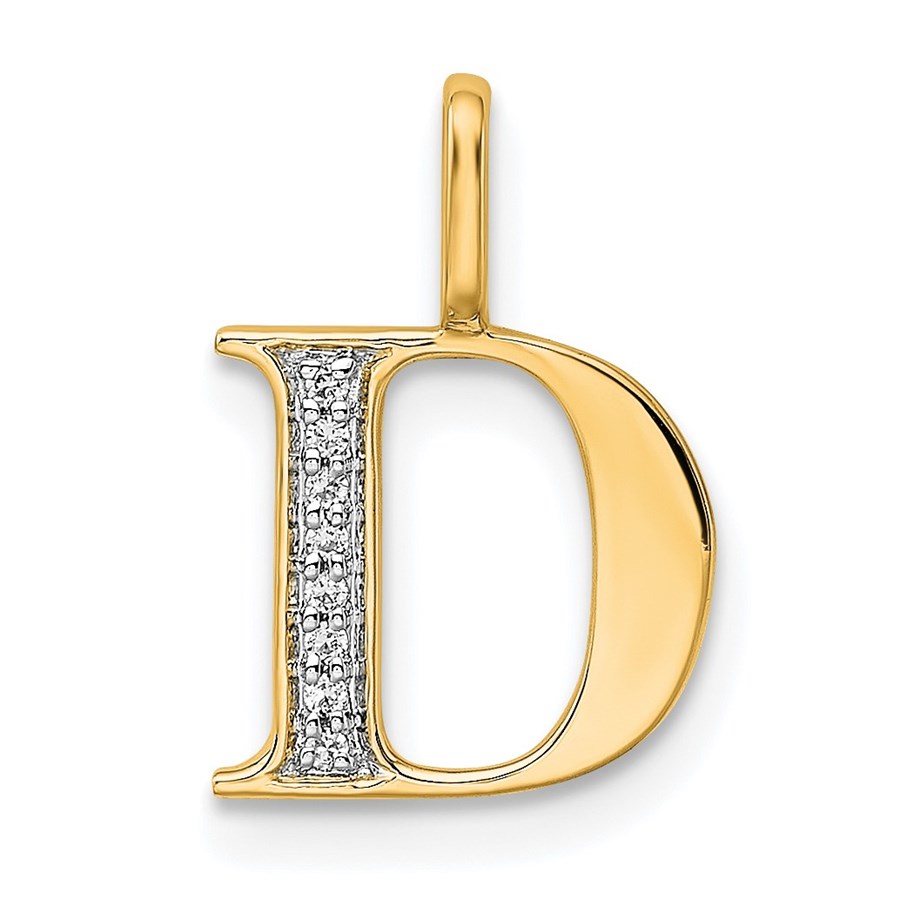 D letter pendant gold Clearance