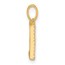 14K Yellow Gold Letter E Initial Pendant - 15.8 mm