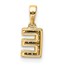 14K Yellow Gold Letter E Initial with Bail Pendant - 11.4 mm