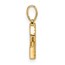 14K Yellow Gold Letter G Initial Pendant - 16 mm