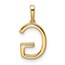 14K Yellow Gold Letter G Initial Pendant - 16 mm