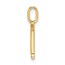 14K Yellow Gold Letter H Initial Pendant - 15.08 mm