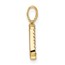 14K Yellow Gold Letter J Initial Pendant - 16 mm