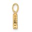 14K Yellow Gold Letter J Initial with Bail Pendant - 13.8 mm