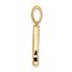 14K Yellow Gold Letter L Initial Pendant - 16 mm