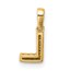 14K Yellow Gold Letter L Initial with Bail Pendant - 13 mm