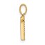 14K Yellow Gold Letter N Initial Pendant - 16 mm