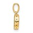 14K Yellow Gold Letter O Initial with Bail Pendant - 14 mm