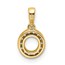 14K Yellow Gold Letter O Initial with Bail Pendant - 14 mm